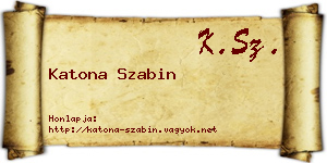 Katona Szabin névjegykártya